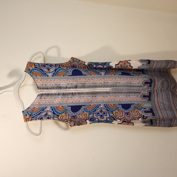 ARTISAN NY Women's Colorful Sleeveless Slim Fit  Patterned Dress Size 6 - Picture 6 of 8